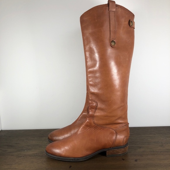 Sam Edelman Tan Leather Knee-High Boots - Picture 4 of 12
